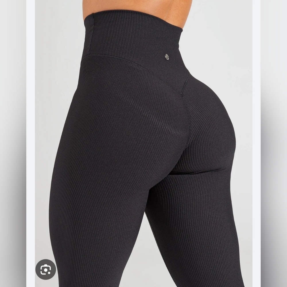 Buffbunny Material Girl Ribbed Legging - Onyx Black, Size XL, NWOT